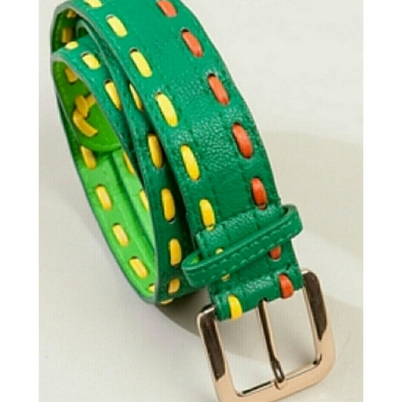 Green Stitched Waist Belt - Picture 1 of 3